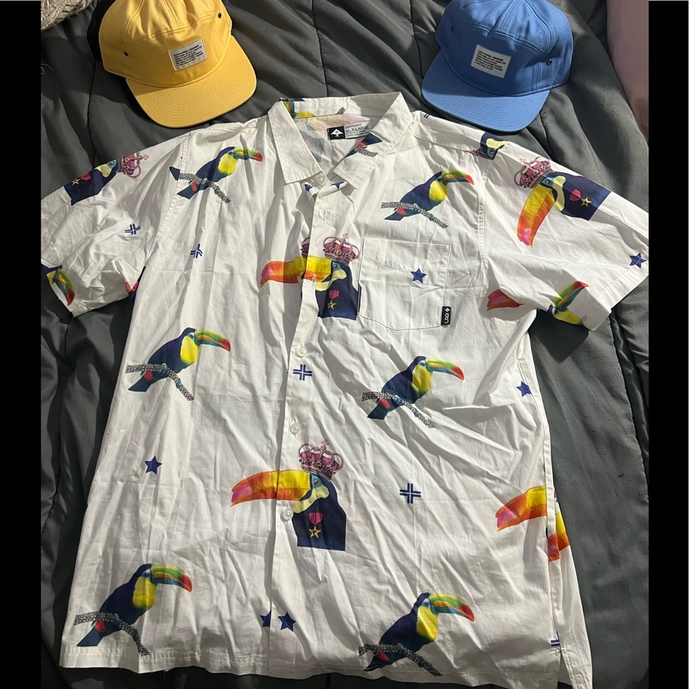 Mens LRG (Lifted Research Group) Button Down T-shirt